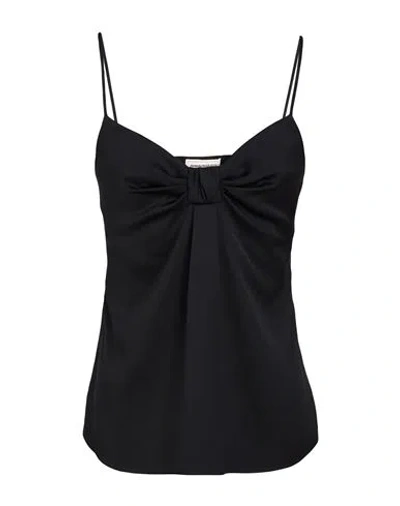 Alexander Mcqueen Mcqueen Woman Top Black Size 10 Silk