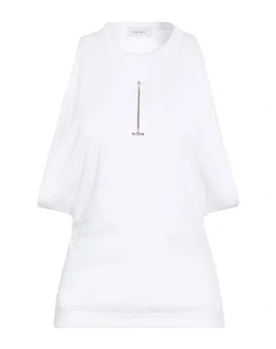 Alexander Mcqueen Mcqueen Woman Top White Size 0 Cotton, Elastane