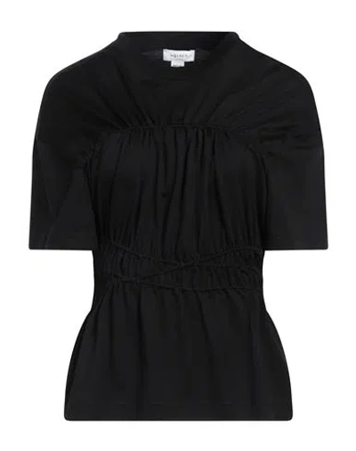 Alexander Mcqueen Mcqueen Woman T-shirt Black Size 4 Cotton