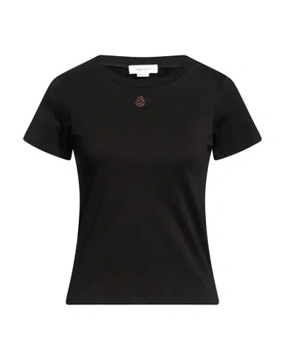 Alexander Mcqueen Mcqueen Woman T-shirt Black Size 6 Cotton