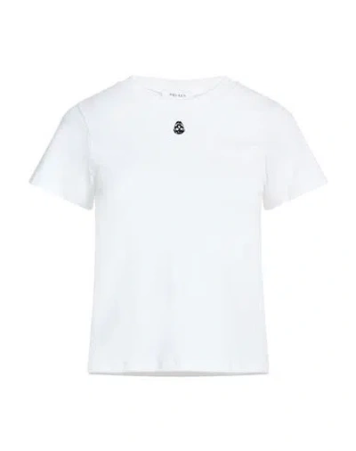 Alexander Mcqueen Mcqueen Woman T-shirt Off White Size 6 Cotton