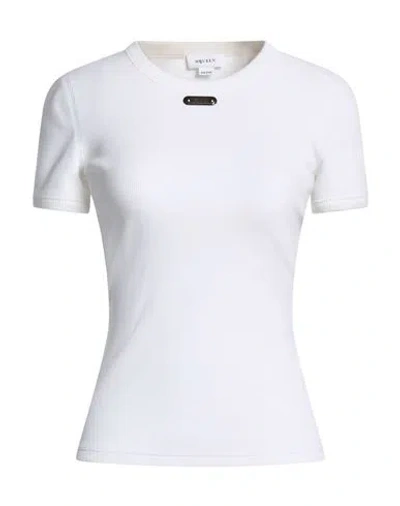 Alexander Mcqueen Mcqueen Woman T-shirt White Size 8 Cotton, Elastane