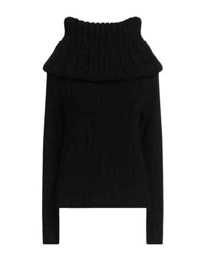 Alexander Mcqueen Mcqueen Woman Turtleneck Black Size Xs Wool, Cashmere