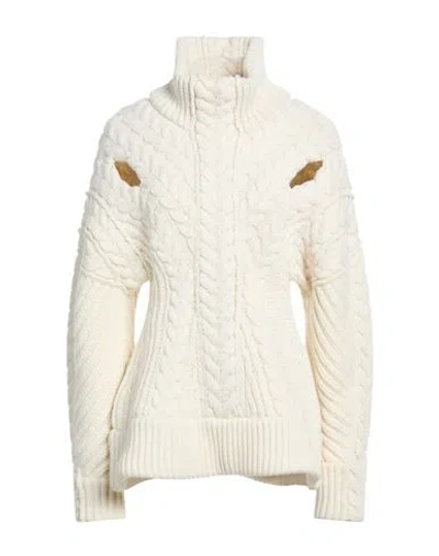 Alexander Mcqueen Mcqueen Woman Turtleneck Ivory Size L Wool, Cashmere, Elastane, Polyamide In Neutral