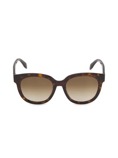 Alexander Mcqueen Mcqueen Women's 54mm Round Sunglasses In Brown