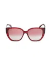 Alexander Mcqueen Cat Eye Frame Gradient Sunglasses In Burgundy