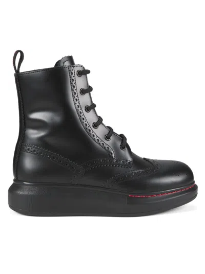 Alexander Mcqueen Mcqueen Women's Leather Ankle Boots In Black