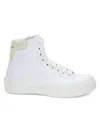 Alexander Mcqueen Mcqueen Women's Leather High-top Sneakers In White