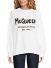 Alexander Mcqueen Mcqueen Women's Logo Cotton Sweatshirt In White