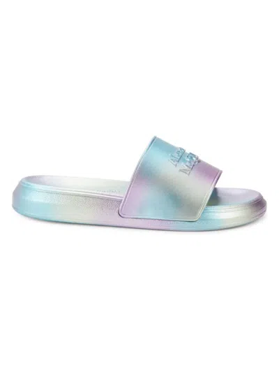 Alexander Mcqueen Mcqueen Women's Logo Holographic Slides