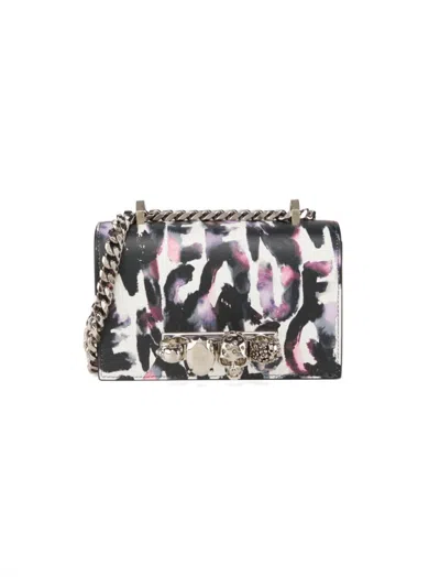 Alexander Mcqueen Mcqueen Women's Mini Jeweled Printed Leather Satchel In Neutral