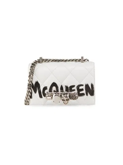 Alexander Mcqueen Mcqueen Women's Mini Quilted Jeweled Leather Satchel In Multi
