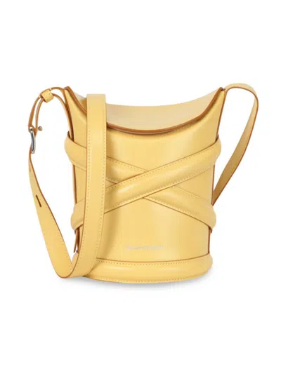 Alexander Mcqueen Mcqueen Women's The Curve Bucket Bag In Yellow