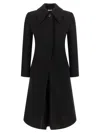 Alexander Mcqueen Wool And Cashmere Coat Coats And Trench Coats Black In Black