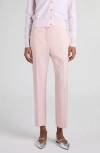 Alexander Mcqueen Mcqueen Wool & Mohair Cigarette Pants In Pink