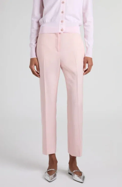 Alexander Mcqueen Mcqueen Wool & Mohair Cigarette Pants In Pink