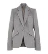 Alexander Mcqueen Mcqueen Wool Single-breasted Blazer In Gray