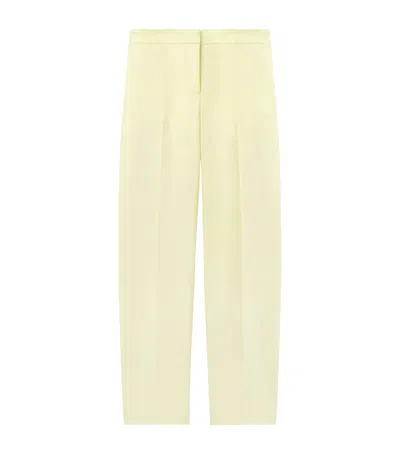 Alexander Mcqueen Mcqueen Wool Straight Trousers In Gold