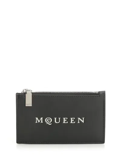 Alexander Mcqueen Mcqueen Zip Card Case Wallets Black