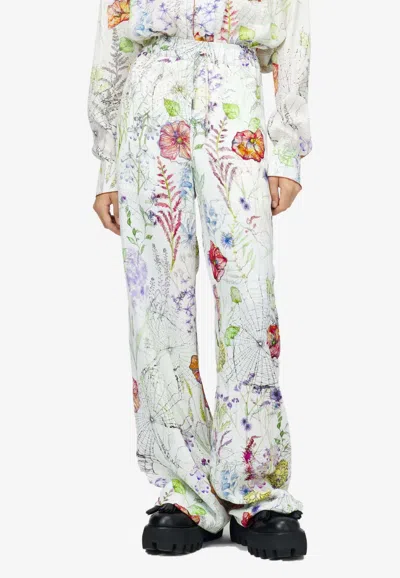 Alexander Mcqueen Meadow Floral Print Pants In Multi