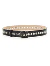 Alexander Mcqueen Women Medium Belt With Eyelets In Black