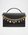Alexander Mcqueen Medium Chain-embellished Skull Shoulder Bag In Black