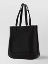Alexander Mcqueen The Edge Medium Shopper Bag - Leather - Black In Black