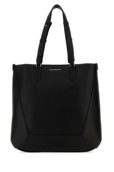Alexander Mcqueen Medium Edge Shopping Handbag For Men In Brown