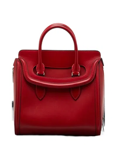 Pre-owned Alexander Mcqueen Medium Heroine Tote Bag In 红色