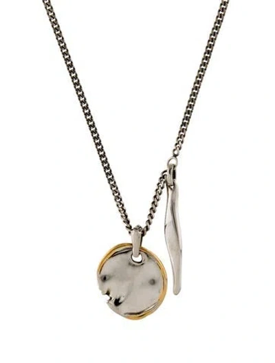 Pre-owned Alexander Mcqueen Medium Molten Double-pendant Princess Necklace, 19" In Multi