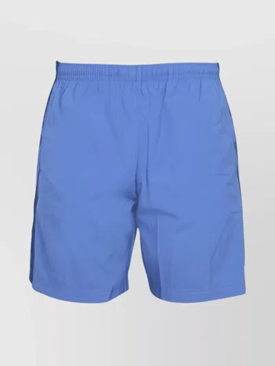 Alexander Mcqueen Medium Swimsuit With Elastic Waistband And Side Pockets In Baby Blue