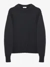 Alexander Mcqueen Melange Dark Grey Stretch Wool Blend Sweater