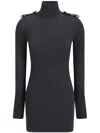 Alexander Mcqueen Alexander Mc Queen Ribbed Mini Dress In Grau