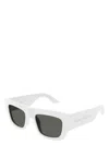 Alexander Mcqueen Eyewear Square Frame Sunglasses In White