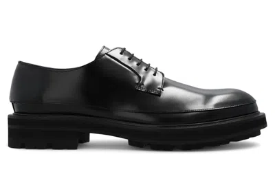 Pre-owned Alexander Mcqueen Men's  Chunky Lace Up Loafers Sneakers In Black