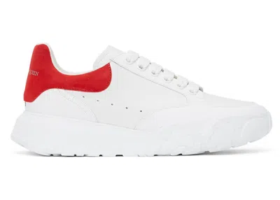 Pre-owned Alexander Mcqueen Men's  Court Trainers Sneakers In White/red In Multi