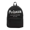 Alexander Mcqueen Black Graffiti Metropolitan Printed Backpack In Black