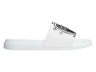 Pre-owned Alexander Mcqueen Men's  Heart Slider Sneakers In White/black In Multi