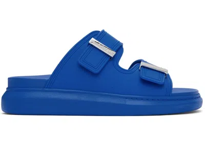Pre-owned Alexander Mcqueen Men's  Hybrid Double Buckle Sandal Sneakers In Blue