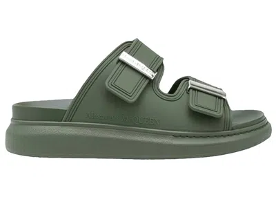 Pre-owned Alexander Mcqueen Men's  Hybrid Double Buckle Sandal Sneakers In Khaki