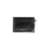 Alexander Mcqueen Sling Chain Crackled Leather Card Holder In Black