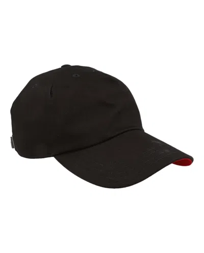 Pre-owned Alexander Mcqueen Men's  Logo Embroide Baseball Cap In Black/red