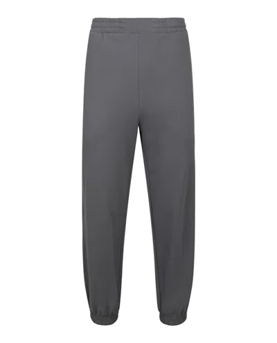 Pre-owned Alexander Mcqueen Men's  Logo Knit Joggers In Silver