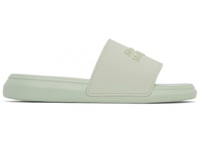 Pre-owned Alexander Mcqueen Men's  Logo Slides Sneakers In Green