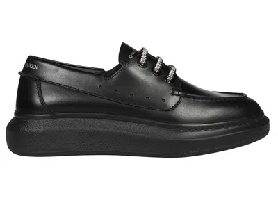 Pre-owned Alexander Mcqueen Men's  Oversized Boat Sneakers In Black