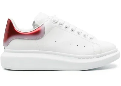 Pre-owned Alexander Mcqueen Men's  Oversized Chrome Gradient Sneakers In White/red