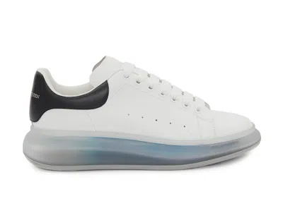 Pre-owned Alexander Mcqueen Men's  Oversized Clear Sole Sneakers In White/navy Blue
