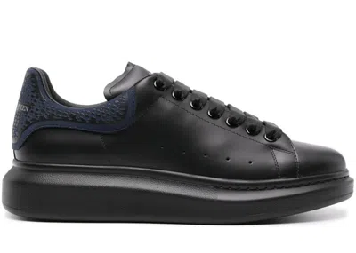 Pre-owned Alexander Mcqueen Men's  Oversized Croc Sneakers In Black/blue