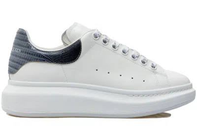 Pre-owned Alexander Mcqueen Men's  Oversized Croc Sneakers In White/black/silver