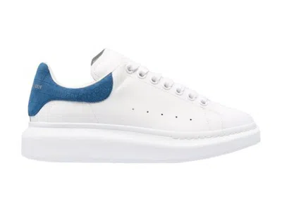 Pre-owned Alexander Mcqueen Men's  Oversized Croc Sneakers In White/blue